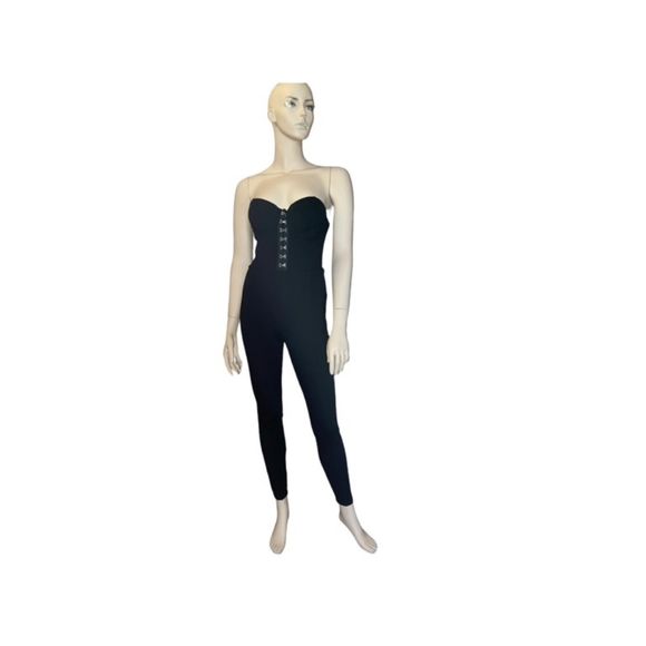 Guess Kelli Tencel Blend Corset Jumpsuit (Black) Excellent condition - Picture 1 of 4